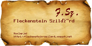 Fleckenstein Szilárd névjegykártya