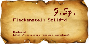 Fleckenstein Szilárd névjegykártya